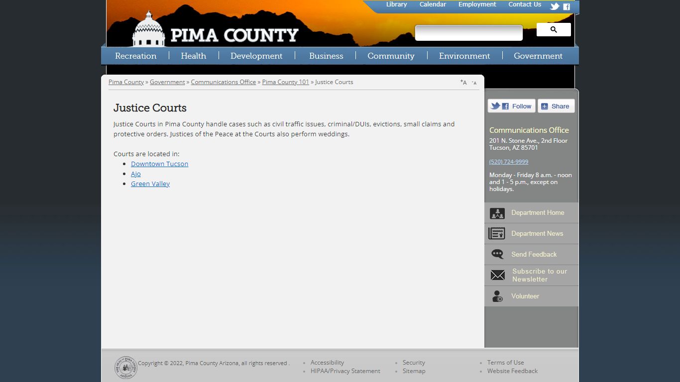 Justice Courts - Pima County